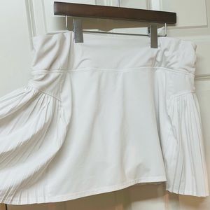 Athleta White Pleated Skirt